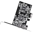 PCI-Eカード Anauto PCI-E PCI Express FireWire 1394a IEEE 1394コントローラカード 高性能デバイス 全二重チャネル ハードディスク、DVビデオカメラ、デジタルカメラなど用 FireWireケーブル付