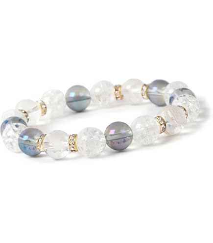 Amazon.co.jp: ハーキマーダイヤモンド ブレスレット 虹入り no22