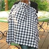 「チェック・ザ・パンダゴン ブラック」 授乳ケープ 授乳カバー お出かけ時の授乳も安心 ナーシングカバー ナーシングケープ カラー：ブラック