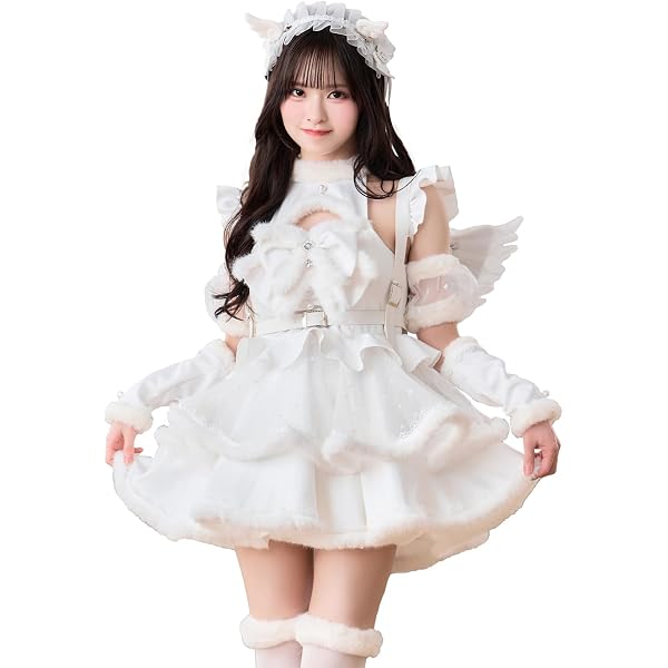 Malymoon「完売品」コスプレ衣装 天使・悪魔 ブルー＆ホワイト Amazon.co.jp: [Malymoon] コスプレ 天使界隈 天使 エンジェル メイド