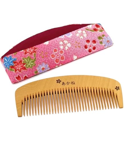 Amazon | つげ櫛 解櫛4寸 国産さつまつげ ケース付 (黒) | 辻忠商店