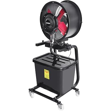 Amazon.co.jp: ミスト扇風機 業務用 ミストペデスタルファン 大型 46L