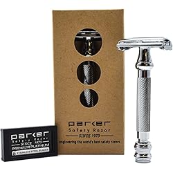 希少 新品 F&N 純鋼 メンズ剃刀 Amazon.co.jp: parker バタフライ式 剃刀 (替刃 5枚セット付) 深剃りで