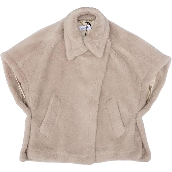 Max Mara テディベアケープ カシャ サンドSM 2023 最終値下げ MaxMaraCAMBUSAマックスマーラ テディベア ケープ