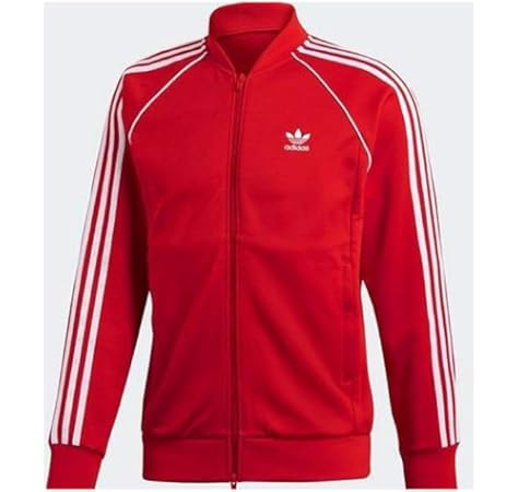 adidas sst track top red