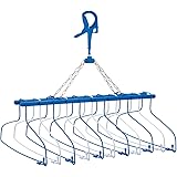 ニシダ 洗濯 物干し スキップ ハンガー11連式 プレミアム ダークブルー 54×49×40cm シャツ類を一度に11枚干せる 多連ハンガー