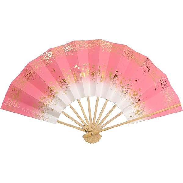 (353)舞扇　3本セット　金　ピンク　パール　詩吟　舞踊　扇子 舞扇子 舞踊 扇子 化粧箱入り 舞扇 踊り 祭り 日本舞踊 日舞 楚