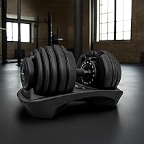 Amazon | 【新型 片手で可変】可変式ダンベル【24kg 15段階調整
