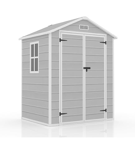 Amazon | 床板付 物置 屋外 大型収納庫 樹脂製 防水耐候 大容量3500L 