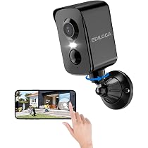 Amazon.co.jp: Ediloca 防犯カメラ 屋外 屋内 100%ワイヤレス 2K 300万
