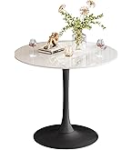 Amazon｜UNHO ダイニングテーブル 丸 大理石 カフェテーブル
