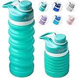 Anntrue Collapsible Water Bottle BPA Free, FDA Approved Food-Grade Silicone Portable Leak Proof Travel Water Bottle, 20oz