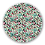 Uneekee Butterflies withシャドウLazy Susan : Large、ダーク木製ターンテーブルキッチンストレージ