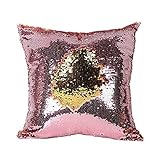 Yukunda 2色リバーシブルスパンコールマーメイド枕カバー16×16 inch