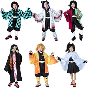 鬼滅の刃 子供服 胡蝶 しのぶ 冨岡 義勇 我妻善逸 竈門禰豆子 竈門炭治郎 コスプレ衣装 キッズ 変装 和服 kids…