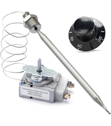 Thermoelement Für Gasfritteusen – 7/16 Zoll Gewinde, 65 Mm Sonde, 900 Mm Kabel, 750 MV – Kompatibel Mit Imperial, Elite, Frymaster, Dean, Pitco