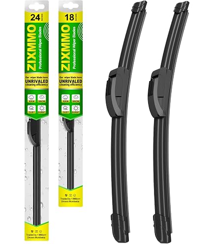 GSPSCN Tergicristalli Auto J Hook – Set 2 Pezzi 24'+18' – Silenziosi, Antighiaccio, Per Tutte Le Stagioni