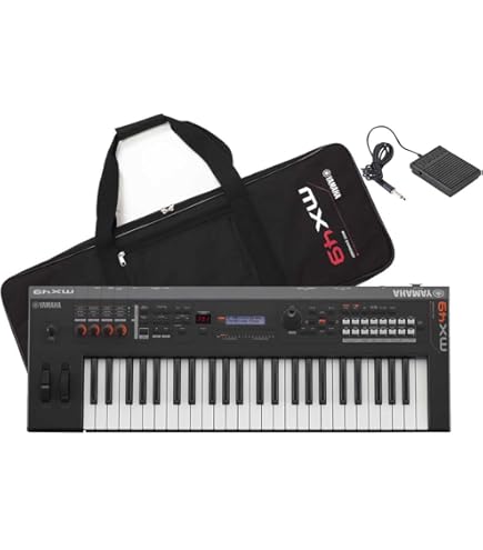 Amazon.co.jp: YAMAHA MX49 BK シンセサイザー 専用ソフトケース付き