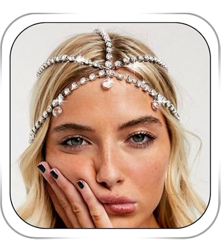 YERTTER Rhinestone Tassel Wedding Brides Women Iced Out  display picture 3