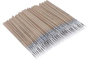 F Fityle 約100個 面相筆 極細 ペイントブラシ 細い 勾線筆 油絵ブラシ 全3選択 - 7x2mm