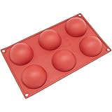 LeafIn 半円 半球 6個 円 球 シリコンモールド 手作り 石鹸 樹脂 粘土 シリコン モールド 型 抜き型 キット 道具 バレンタイン (半球)
