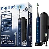 Philips Sonicare ProtectiveClean 5100 Sonic Electric Toothbrush with Built-in Pressure Sensor, 3 Modes and Travel Case, Navy 