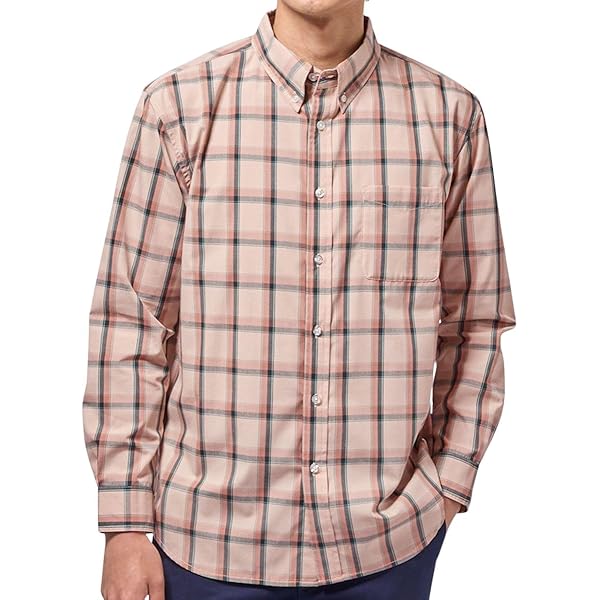 DANTON ダントン　ギンガムチェックシャツ コットン 42 ブラウン Amazon.co.jp: DANTON ダントン メンズ コットンポプリン ギンガム