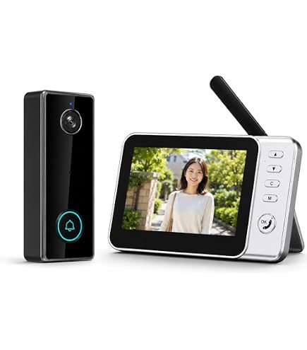 Amazon.co.jp: インターホン カメラ付き 工事不要 Wi-Fi不要テレビ
