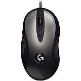 Logitech G MX518 ゲーミングマウス Hero 25K センサー 25,600 DPI、ARM-プロセッサー、8つのプログラム可能なボタン - ブラック/グレー