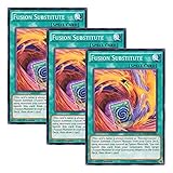 ★ 3枚セット ★遊戯王 英語版 NECH-EN081 Fusion Substitute (ノーマル) 1st Edition