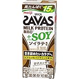 SAVAS(ザバス) MILK PROTEIN 脂肪0+SOY ソイラテ風味 200ml×24 明治 ミルクプロテイン