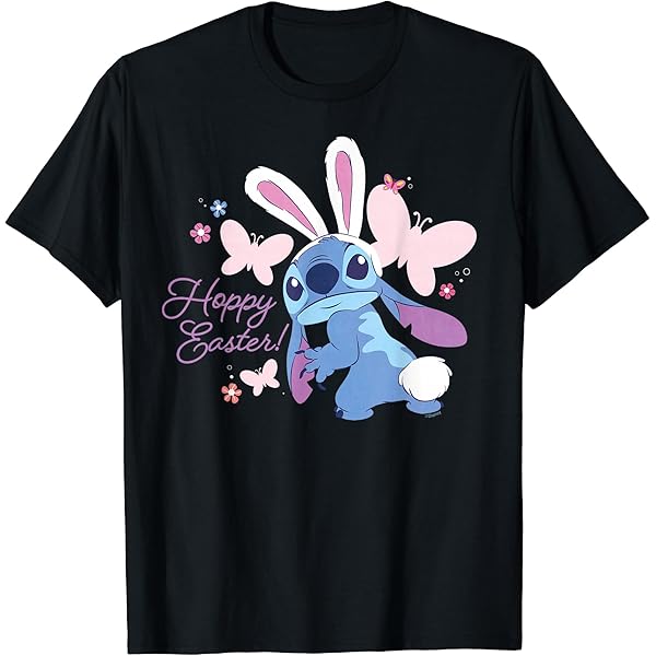 Amazon | ディズニー スティッチ イースターバニー Tシャツ | Tシャツ