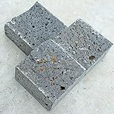 ピンコロ半丁 火山岩 ボルケーノ 約90×90×40mm 28個セット