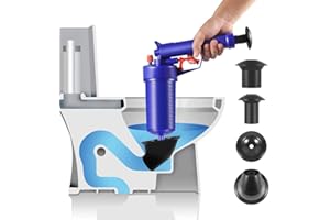 ODOROKU Toilet Plunger Gun Air Drain Blaster Pressure Pump Cleaner High Pressure Plunger for Clogged Pipe Bathtub Toilet