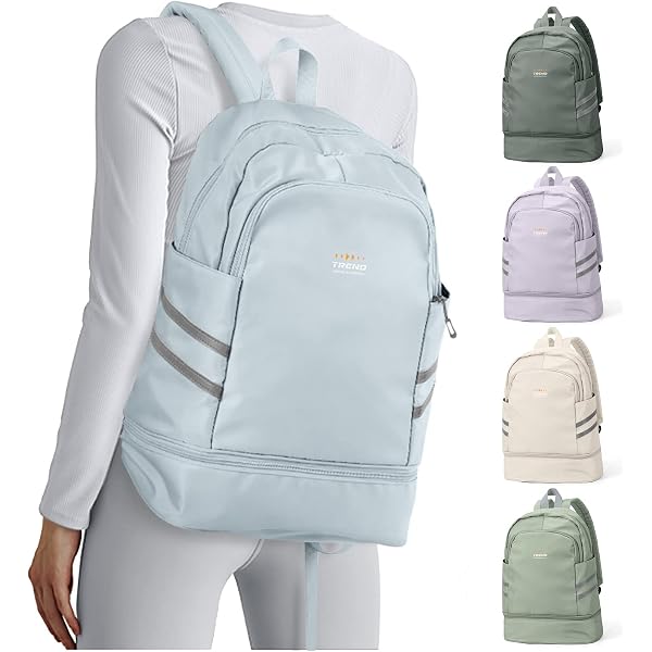 Foldable Gym Backpack For Women With Shoe Compartment & Wet Pocket - Lightweight Sports Bag - View #8