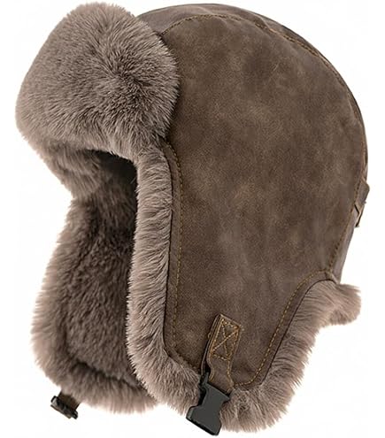Amazon.co.jp: ロシアのウシャンカ帽子、バッジトラッパー帽子、耳