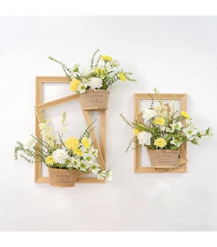 Amazon｜HGJH 造花 壁掛け 人工観葉植物 インテリア フェイクグリーン