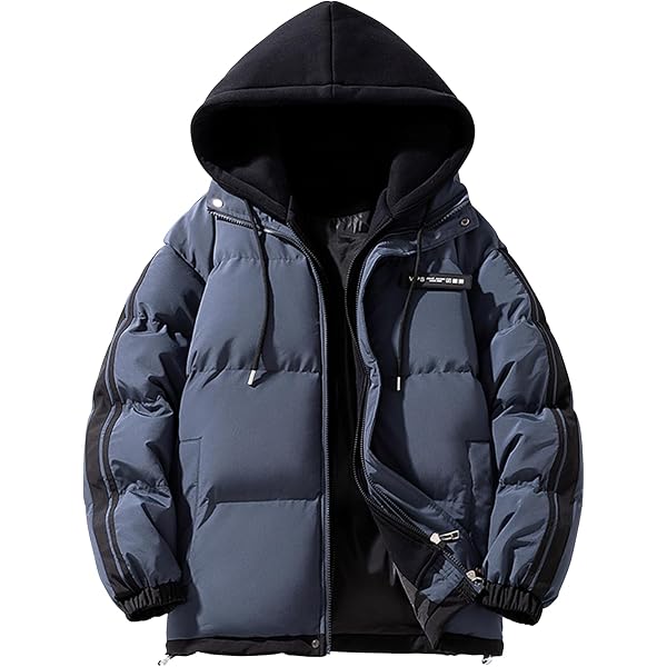 [ｂｌｕｅｆｅｅｌ] ダウンジャケット メンズ トップス 冬服 中綿 ジャケット Amazon | [bluefeel] ダウンジャケット メンズ ストライプ柄
