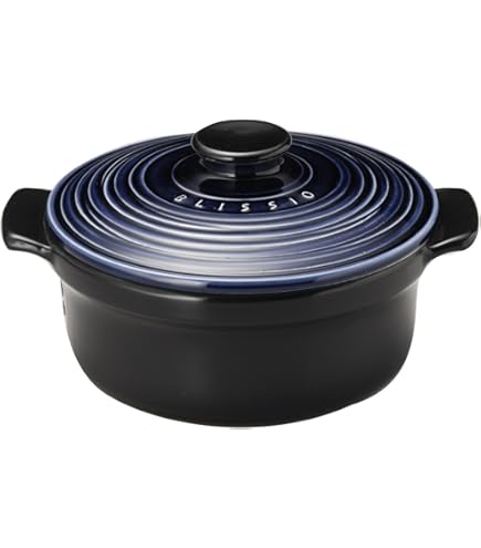Amazon｜銀峯陶器 萬古焼 高気密土鍋 24cm ブリシオ キャセロール 飴釉 