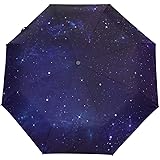 宇宙柄 星 日傘 ワンタッチ 折りたたみ 軽量 折りたたみ傘 おしゃれ 晴雨兼用 丈夫 折り畳み傘 レディース (宇宙柄1)