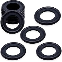 50-Pack M12 Oil Drain Plug Gaskets - Rubber Washer Seals Replacement For Various Vehicles