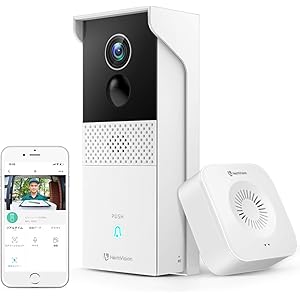 HeimVision ワイヤレステレビドアホン 1080P HDインターホン 無線WiFi スマホ対応 双方向音声 暗視機能 動体検知 IP65防塵防水 工事不要 日本仕様 HMB1