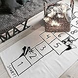 jialeey数遊びマットLearning Carpets教育Hopscotch Game Rugソフトコットン床カーペットベビー幼児子供幼児用ガールボーイ寝室、プレイルーム、教室Playmats