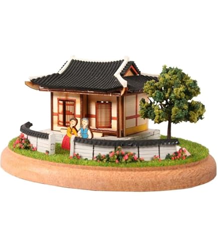 Amazon | Young Modeler Mini 1/150 茅葺き屋根 3部屋の家 木製モデル