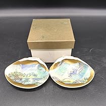 貝殻 ハマグリ 金彩 蒔絵 人形紋 香合 レア物 蛤(はまぐり) 貝合わせ 岩彩 花鳥図 香合にも 江戸時代後期 | 古