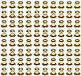 starPG ネジ式 6mm ギボシ 80個セット レザー用 レザークラフト ハンドメイド パーツ (ゴールド)