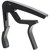 オーディオファン カポタスト ワンタッチ カポ ギター フォーク エレキ クラシック アコースティック 82×78×60mm 黒
