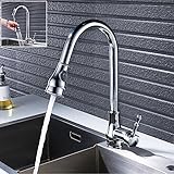 Wellbeingjp キッチン蛇口 キッチン用水栓 混合栓 シャワー シングルレバー ハンドシャワー形 整流/ミクロソフト/シャワー切り替え可能 ホース引き出し機能付き