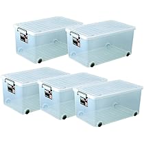 Amazon｜5個セット 天馬 移動に便利なキャスター付き衣装ケース