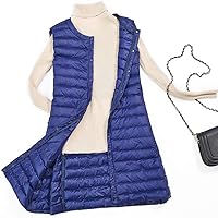 ウルトラライトダウンベスト レディース インナーダウン ロング丈 ラウンドネック Amazon | [WindyShop] （ウンディー ショップ） ダウンベスト